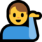 Man Tipping Hand emoji on Microsoft